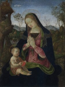 聖母子、c。 1490-1500。 作： Pintoricchio