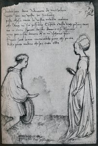 愛のデュエット、15世紀、1925年 作： Antonio Pisanello