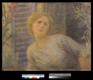 窓際の若い女性、1891