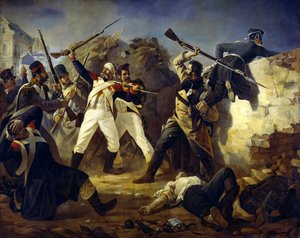 擲弾兵レオンティ・コレンノイの英雄的行為、1846年。 作： Polidor Ivanovich Babaev