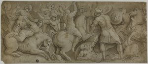 アマゾネスの戦い 作： Polidoro da Caravaggio