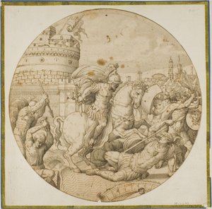 橋の上のホラティウス 作： Polidoro da Caravaggio