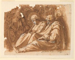 トロフィーを持った座像 作： Polidoro da Caravaggio