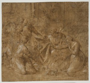 羊飼いの崇拝 作： Polidoro da Caravaggio