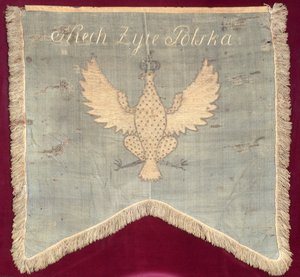 タデウシュ・コシチュシュコ（1746-1817）の時代のペナント（1794年に蜂起）（羊毛） 作： Polish School