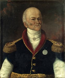 将軍フランソワ ザビエル クラシツキ (1774-1844) の肖像画。 (クサヴェリー・フランシスゼク・クラシツキ将軍の肖像)。 Peinture anonyme, huile sur toile 作： Polish School