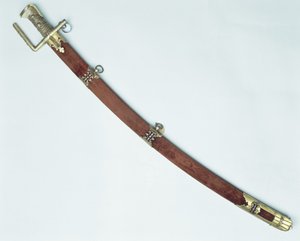 ステファン・バートリス（1533-86）サーベル（木と銀の金箔）