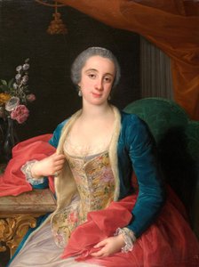 スフォルツァ・チェザリーニ公爵夫人の肖像 d.1765, 1768. 作： Pompeo Batoni