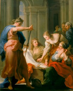 リコメデスの宮廷でのアキレス 作： Pompeo Girolamo Batoni