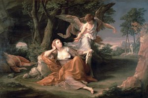 砂漠のハガル 作： Pompeo Girolamo Batoni