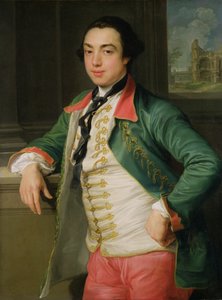 ジェームズ・コールフィールド（1728-99）、第4子爵チャールモント（後の第1チャールモント伯爵）c.1753-56（キャンバスに油彩） 作： Pompeo Girolamo Batoni