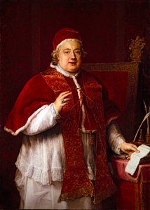 教皇レッツォーニコ（クレメンス13世）の肖像 作： Pompeo Girolamo Batoni