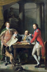 ワトキン・ウィリアムズ＝ウィン卿（1748～89）、トーマス・アパーリー（1734～1819）、エドワード・ハミルトン大尉 作： Pompeo Girolamo Batoni