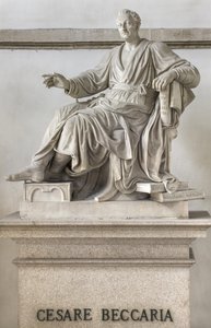 チェザーレベッカリアの像、1838 作： Pompeo Marchesi