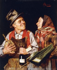 ワイン商人、 作： Pompeo Massani