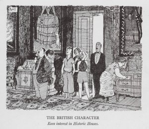 英国人気質、歴史的家屋への強い関心（リトグラフ） 作： Pont (1908 40)