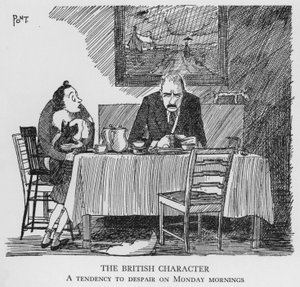 The British Character, A tendency to despair on Monday mornings (litho) 作： Pont