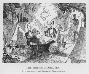 イギリス人の性格、海外への適応性（リトグラフ 作： Pont