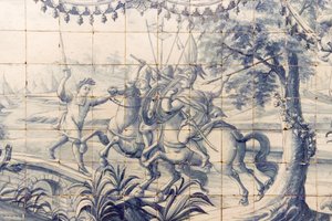 ペルシャ人と戦うアレクサンドル（紀元前356〜323年）、1745年頃（セラミック）（237498も参照）
