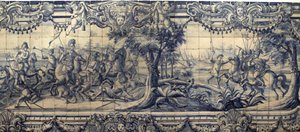 ペルシャ人と戦うアレキサンダー大王（紀元前356～323年） - Plaque d