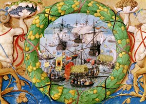 ポルトガル艦隊の祭典、アレムドウロ作「レトゥラノヴァ」のイラスト、1513年 作： Portuguese School