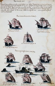 マラッカを発見した海洋探検隊の船 作： Portuguese School