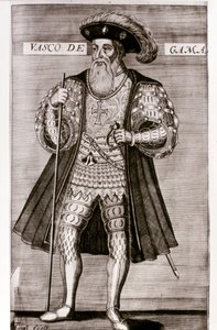VASCO DA GAMA：ルイス・カモエス作 "OS LUSIADAS "からのイラスト、リスボア1572年。