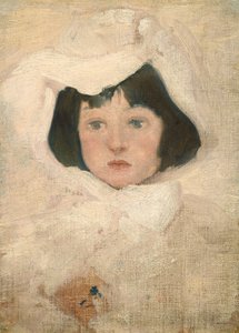 白い服を着た少女 作： Possibly American or British 19th Century