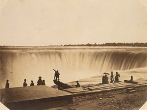ナイアガラの滝、カリフォルニア州。 1855年。 作： Possibly by Silas A. Holmes.