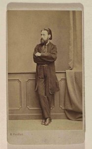 作曲家ベドリッヒ・スメタナの肖像、1866年頃。 作： Prague . Photo studio H. Fiedler