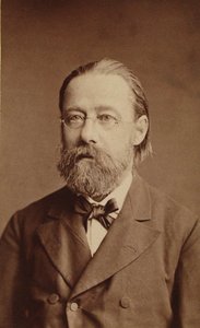 作曲家ベドリッヒ・スメタナの肖像、1878年。 作： Prague . Photo studio J. Mulac