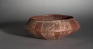 タートルとサンの白いクロスライニングボウル、紀元前4000〜3400年 作： Predynastic Period Egyptian