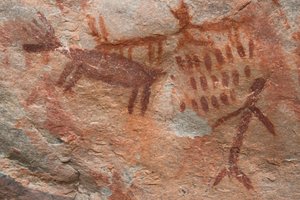 洞窟壁画、サーモン チャリス国有林 (写真) 作： Prehistoric Prehistoric