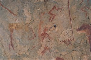 人間や動物の像（洞窟画
