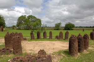 先史時代。ガンビアのワスから出土した巨石のサークル（写真 作： Prehistoric Prehistoric