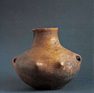 先史時代、リナルドネ（モンテフィアスコーネ）の文化：リナルドネのネクロポリスから出土したテラコッタ製の花瓶。銅の時代。新石器時代。紀元前2200年。ローマ、国立先史時代・民族誌博物館ルイジ・ピゴリーニ。 作： Prehistoric Prehistoric