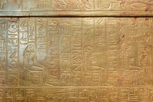 The outer golden shrine of Tutankhamun