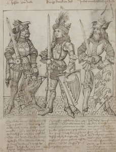 ジョシュア、ダビデ王、ユダ・マカバス 作： Primary Master of the Strassburg Chronicle