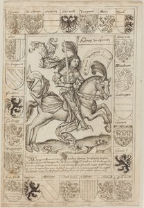 馬に乗ったオーストリア公マクシミリアン 作： Primary Master of the Strassburg Chronicle