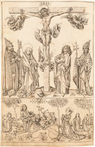 処女と聖人との磔刑とハンガースタイン家 作： Primary Master of the Strassburg Chronicle
