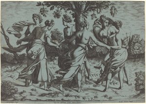 ドリアードの踊り 作： Probably French 16th Century after Pierre Milan after Rosso Fiorentino