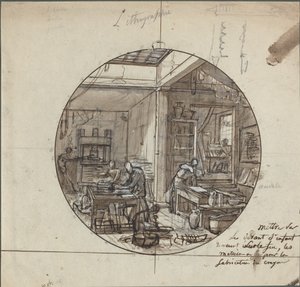 リトグラフワークショップ 作： Probably French 19th Century