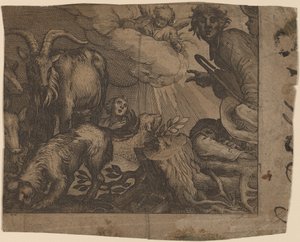 羊飼いへの告知 作： Probably Netherlandish 17th Century