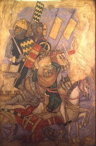Antiokoksen historia, seinän jälleenrakennus maalaus alun perin Westminsterin palatsin maalatussa kammiossa 作： Professor Ernest Tristram
