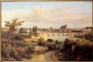 1833年のトゥール橋 プロスペル・バルボ（1798-1878）による絵画 1833年 ナント、ボザール美術館（Musee des Beaux Arts 作： Prosper Barbot