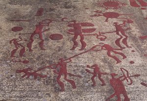 狩猟シーン（岩絵） 作： Protohistoric