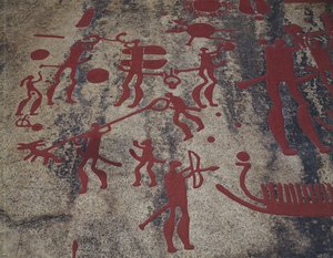 狩猟シーン（岩絵） 作： Protohistoric
