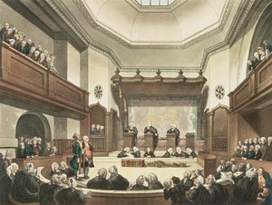 JCスタドラー（fl.1780-1812）によって彫刻された「ロンドンの小宇宙」のウェストミンスターホールのコモンプレザント裁判所。 R.アッカーマン（1764-1834）1808（アクアチント）