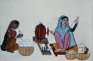 コットン・ミル（ベーナ） 1890年頃 （水彩・紙） 作： Punjabi School