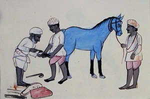 馬の靴職人（ハルバンド）c.1890（水彩・紙）
